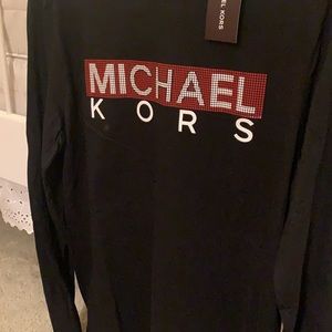 「SOLD」NWT MICHAEL KORS AUTHENTIC MEN'S CREW NECK LONG SLEEVE T-SHIRT SOZE M